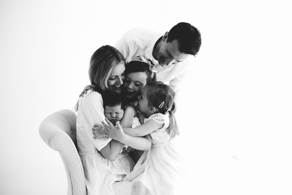 Black and White Beautiful  Newborn and Family Photography